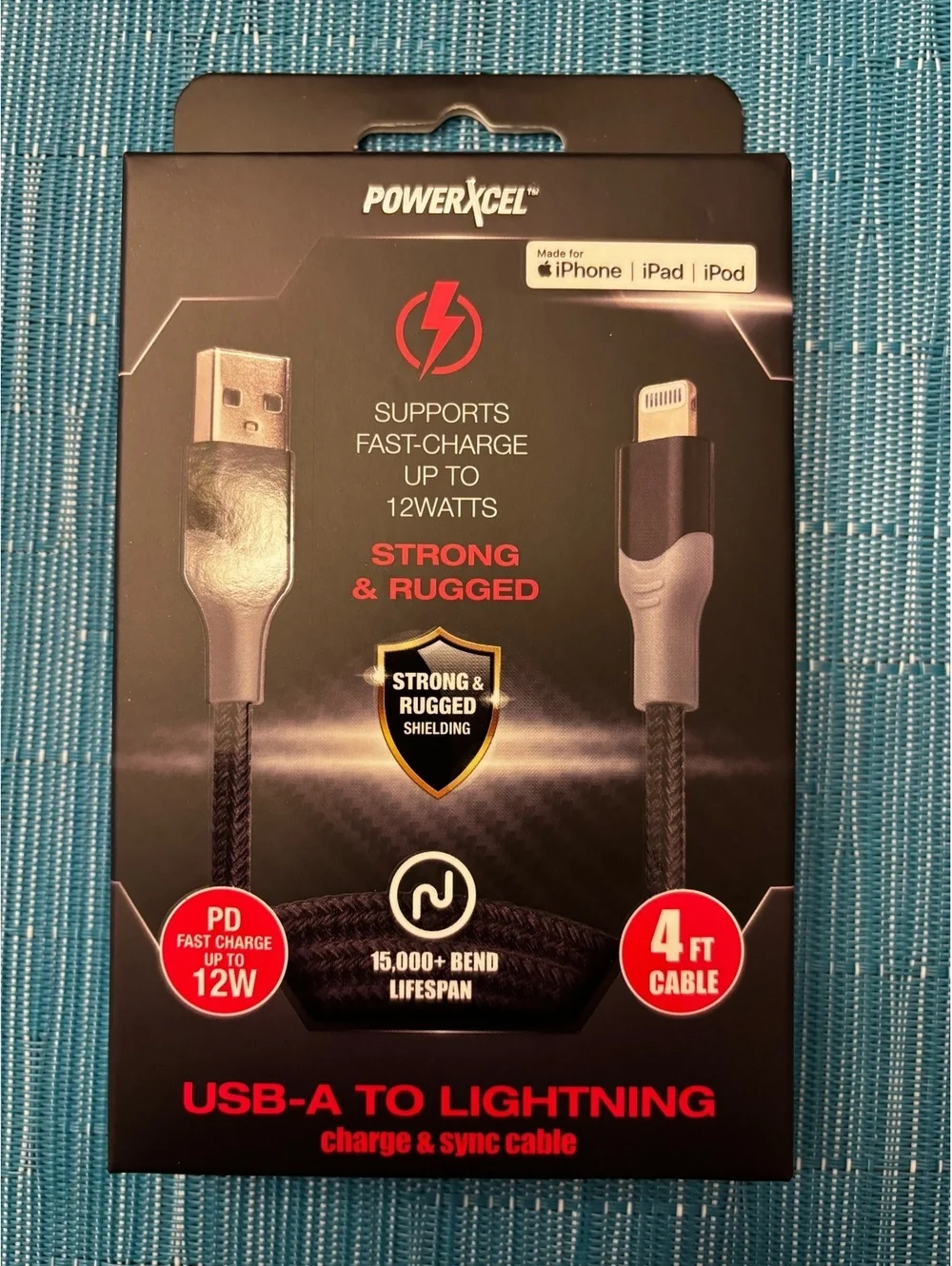 Powerxcel 3 Piece iPhone/iPad/iPod Charger Bundle USB-A To Fast